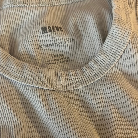 Light Blue Ribbed Tank Top - Picture 2 of 2